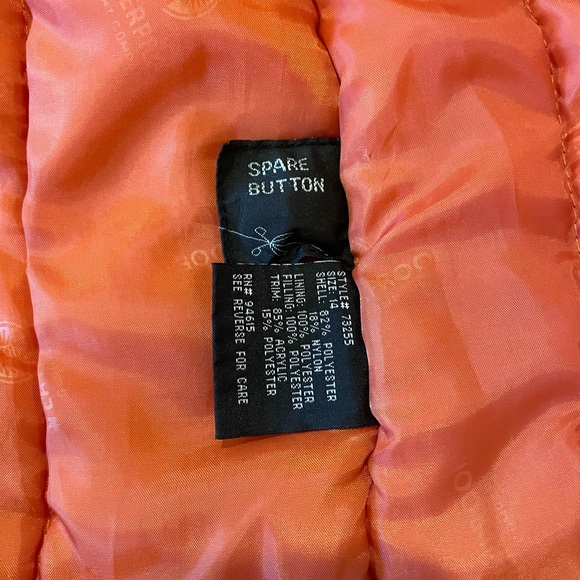 Weatherproof Girls Puffer Coat Thermal Insulation Wind Resistant Orange Large 14 - Picture 10 of 10